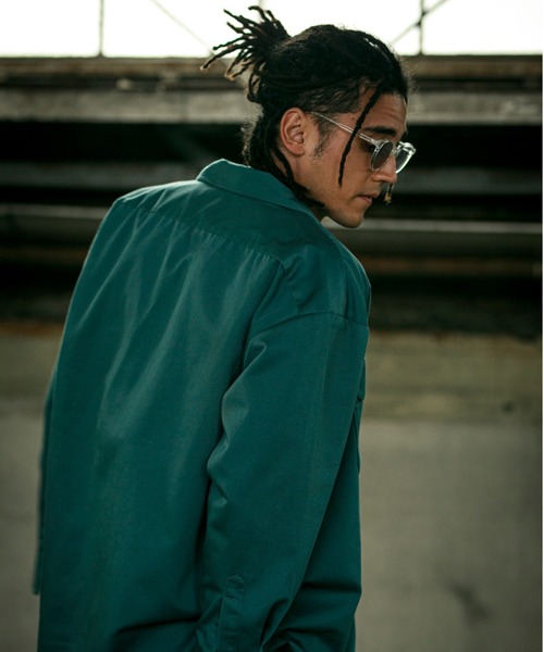 AVIREX（アヴィレックス）の「【Dickies × AVIREX】 ロングスリーブ ワークシャツ / LONG SLEEVE WORK SHIRT / アヴィレックス / ディッキーズ（シャツ/ブラウス・メンズ・ブラック/ライトグリーン・MEDIUM/LARGE）」の7枚目の写真