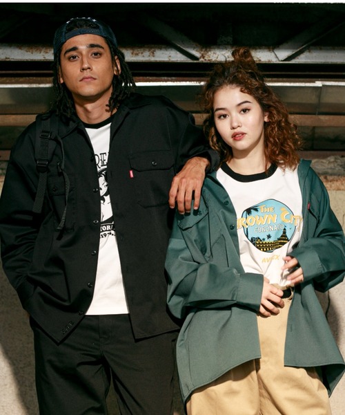 AVIREX（アヴィレックス）の「【Dickies × AVIREX】 ロングスリーブ ワークシャツ / LONG SLEEVE WORK SHIRT / アヴィレックス / ディッキーズ（シャツ/ブラウス・メンズ・ブラック/ライトグリーン・MEDIUM/LARGE）」の6枚目の写真