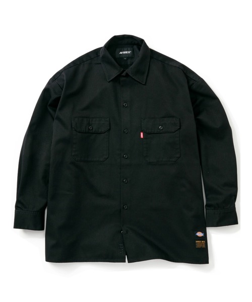 AVIREX（アヴィレックス）の「【Dickies × AVIREX】 ロングスリーブ ワークシャツ / LONG SLEEVE WORK SHIRT / アヴィレックス / ディッキーズ（シャツ/ブラウス・メンズ・ブラック/ライトグリーン・MEDIUM/LARGE）」の3枚目の写真