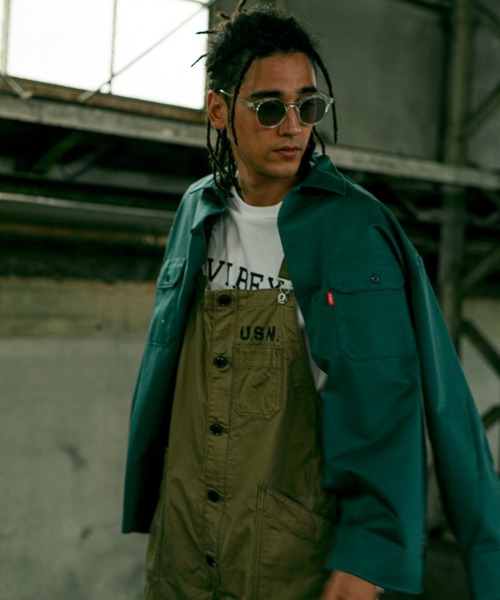 AVIREX（アヴィレックス）の「【Dickies × AVIREX】 ロングスリーブ ワークシャツ / LONG SLEEVE WORK SHIRT / アヴィレックス / ディッキーズ（シャツ/ブラウス・メンズ・ブラック/ライトグリーン・MEDIUM/LARGE）」の19枚目の写真