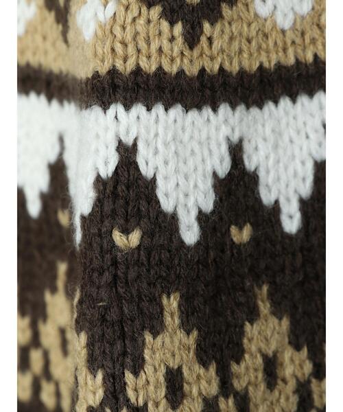 CRAFT STANDARD BOUTIQUE（クラフトスタンダードブティック）の「求心ジャガードニットプルオーバー　＊（ニット/セーター・メンズ・アイボリー/ブラウン・M/L/LL）」の7枚目の写真