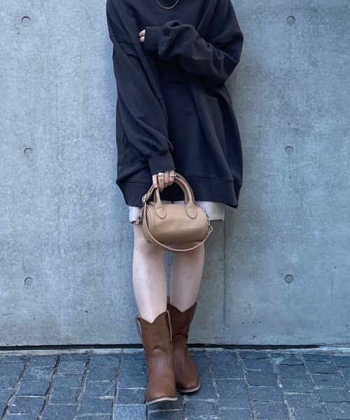 Alley by w closet（アリーバイダブルクローゼット）の「【Alley】ウエスタンブーツ（ブーツ・レディース・グレイッシュベージュ/ダークブラウン系1・M/L）」の15枚目の写真