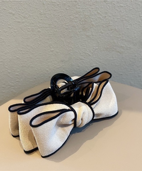 LAC-VERT（ラック・ヴェール）の「リボンラウンドヘアクリップ（バレッタ/ヘアクリップ・レディース・ホワイト/ブラック・FREE）」の21枚目の写真