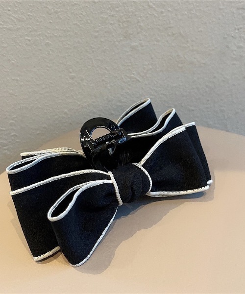 LAC-VERT（ラック・ヴェール）の「リボンラウンドヘアクリップ（バレッタ/ヘアクリップ・レディース・ホワイト/ブラック・FREE）」の22枚目の写真