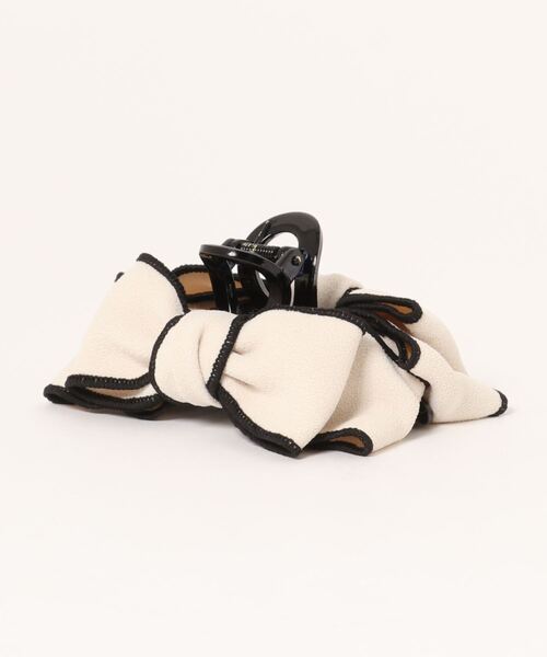 LAC-VERT（ラック・ヴェール）の「リボンラウンドヘアクリップ（バレッタ/ヘアクリップ・レディース・ホワイト/ブラック・FREE）」の6枚目の写真