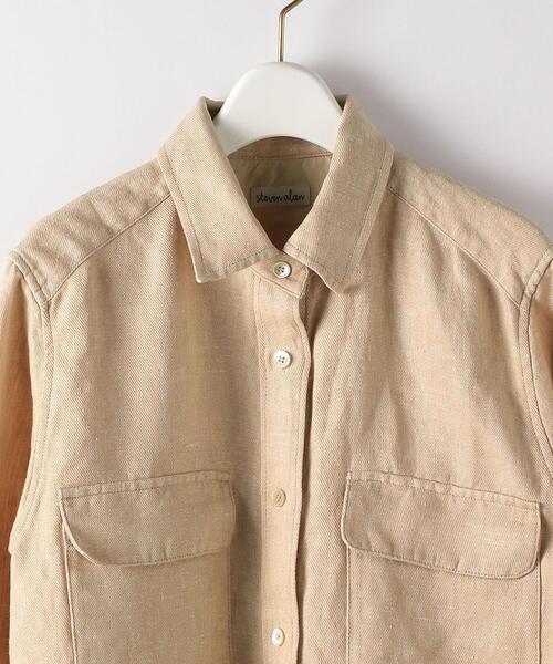Steven Alan(スティーブンアラン)の「<Steven Alan>HEMP TWILL SHIRT/シャツ(シャツ/ブラウス・レディース・ホワイト/ベージュ・S/M)」の12枚目の写真