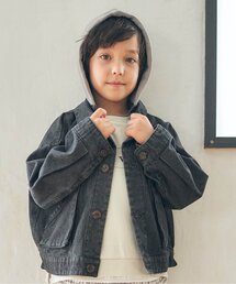 apres les cours | フード付きデニムジャケット(デニムジャケット)