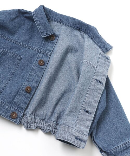 apres les cours（アプレレクール）の「フード付きデニムジャケット（デニムジャケット・キッズ・ブラック/ブルー・120/80/130/90/100/110）」の11枚目の写真