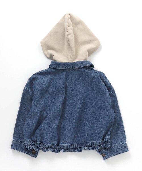 apres les cours（アプレレクール）の「フード付きデニムジャケット（デニムジャケット・キッズ・ブラック/ブルー・120/80/130/90/100/110）」の9枚目の写真