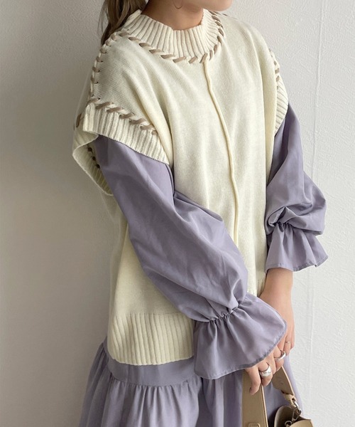 セール ハンドステッチニットベスト ベスト W Closet ダブルクローゼット のファッション通販 Zozotown