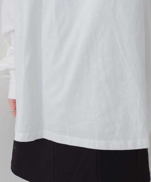 Kastane（カスタネ）の「ビッグ衿ルーズロンT（Tシャツ/カットソー・レディース・ホワイト/ベージュ/ブラック・FREE）」の18枚目の写真