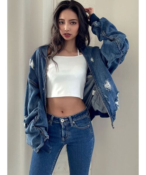 ジェイダリヨセルダメージオーバーサイズMA1 BZ GYDA（ジェイダ）の「リヨセルダメージオーバーサイズMA1