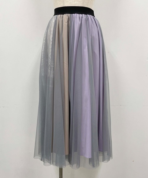 LUGIVA（ルギヴァ）の「マルチカラーチュールスカート（スカート・レディース・グレー/ラベンダー・M）」の20枚目の写真