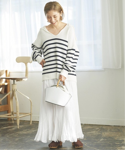 plage（プラージュ）の「【ORSETTO/オルセット】MERCATO BAMBOOバッグ◆（ハンドバッグ・レディース・ブラック/ホワイト・FREE）」の5枚目の写真