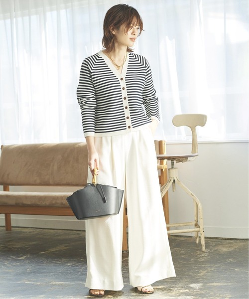 plage（プラージュ）の「【ORSETTO/オルセット】MERCATO BAMBOOバッグ◆（ハンドバッグ・レディース・ブラック/ホワイト・FREE）」の7枚目の写真