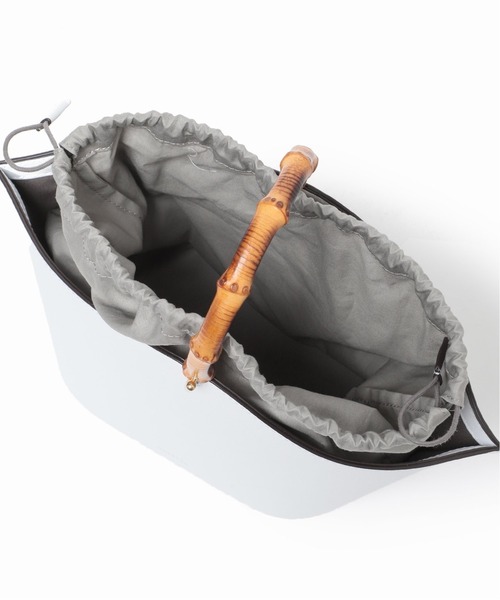 plage（プラージュ）の「【ORSETTO/オルセット】MERCATO BAMBOOバッグ◆（ハンドバッグ・レディース・ブラック/ホワイト・FREE）」の16枚目の写真