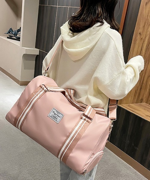 TABI PAL（タビパル）の「スポーツバッグ　旅行バッグ（ボストンバッグ・レディース・ローズ/レッド/ブラック/ミント/ピンク/パープル・FREE）」の4枚目の写真