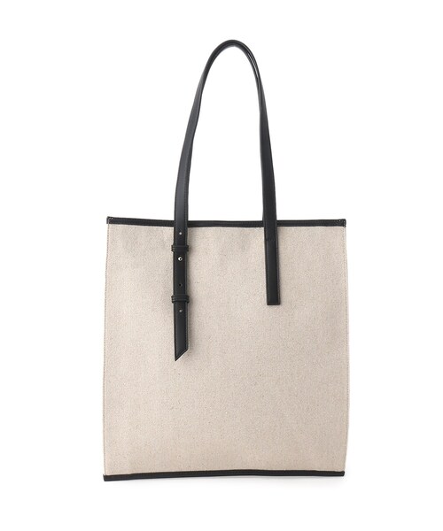 INDIVI（インディヴィ）の「◆【A4収納可能】リネンミックストート（トートバッグ・レディース・ホワイト系5/ブラック系4・00）」の3枚目の写真