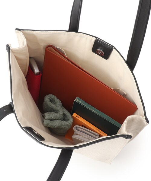 INDIVI（インディヴィ）の「◆【A4収納可能】リネンミックストート（トートバッグ・レディース・ホワイト系5/ブラック系4・00）」の10枚目の写真