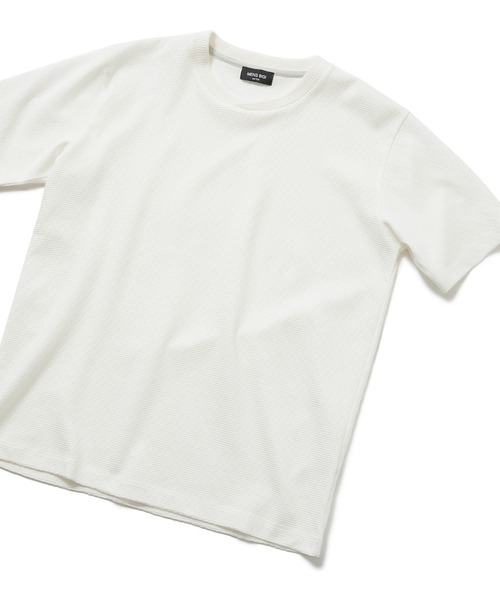 MEN'S BIGI(メンズビギ)の「シェブロン柄リンクスTシャツ(Tシャツ/カットソー・メンズ・ホワイト/ブラック/ベージュ/オレンジ・01/02/03)」の2枚目の写真