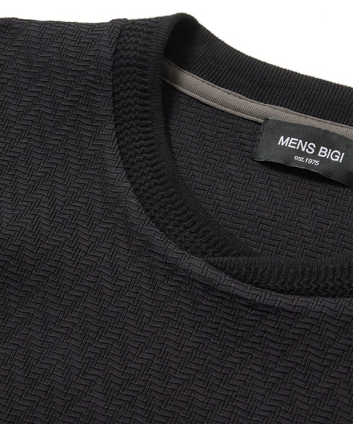 MEN'S BIGI(メンズビギ)の「シェブロン柄リンクスTシャツ(Tシャツ/カットソー・メンズ・ホワイト/ブラック/ベージュ/オレンジ・01/02/03)」の12枚目の写真
