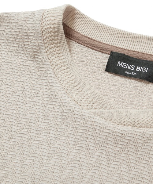 MEN'S BIGI(メンズビギ)の「シェブロン柄リンクスTシャツ(Tシャツ/カットソー・メンズ・ホワイト/ブラック/ベージュ/オレンジ・01/02/03)」の14枚目の写真