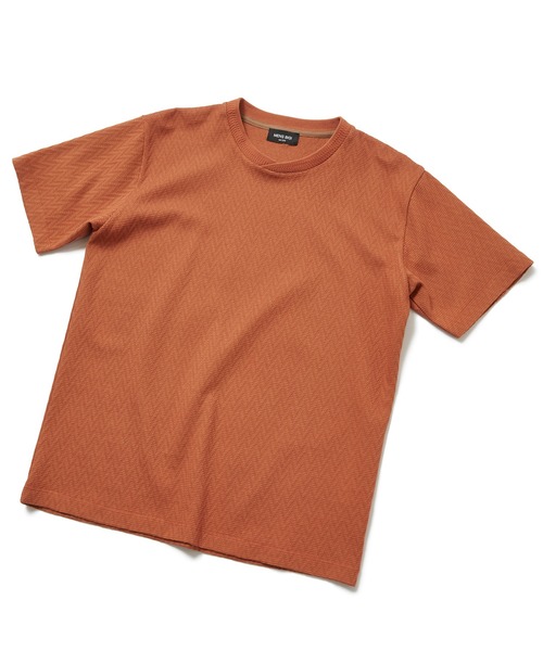 MEN'S BIGI(メンズビギ)の「シェブロン柄リンクスTシャツ(Tシャツ/カットソー・メンズ・ホワイト/ブラック/ベージュ/オレンジ・01/02/03)」の15枚目の写真