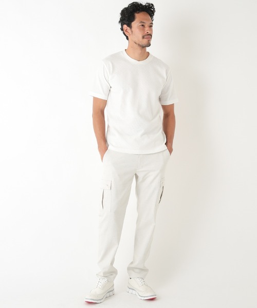 MEN'S BIGI(メンズビギ)の「シェブロン柄リンクスTシャツ(Tシャツ/カットソー・メンズ・ホワイト/ブラック/ベージュ/オレンジ・01/02/03)」の21枚目の写真
