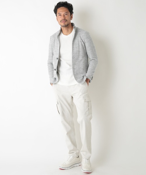 MEN'S BIGI(メンズビギ)の「シェブロン柄リンクスTシャツ(Tシャツ/カットソー・メンズ・ホワイト/ブラック/ベージュ/オレンジ・01/02/03)」の17枚目の写真