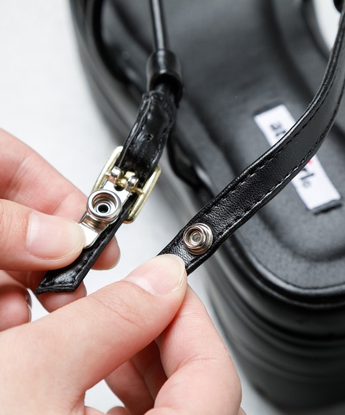 attagirl(アタガール)の「厚底ソールコードストラップサンダル(サンダル・レディース・ホワイト/ブラック/クリア・S/M/L/LL)」の13枚目の写真