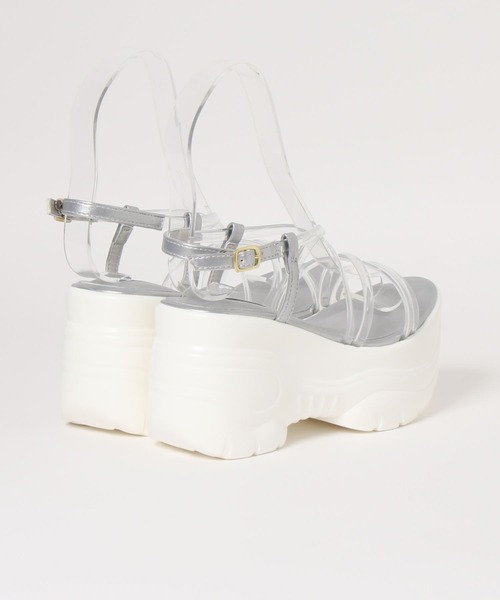 attagirl(アタガール)の「厚底ソールコードストラップサンダル(サンダル・レディース・ホワイト/ブラック/クリア・S/M/L/LL)」の16枚目の写真