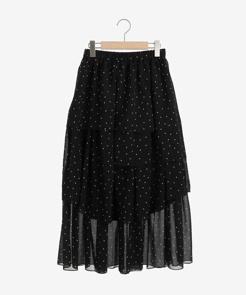 MAJESTIC LEGON（マジェスティックレゴン）の「アシメティアードスカート（スカート・レディース・ホワイト系その他2/ベージュ系その他2/ブラック系その他・MEDIUM）」の13枚目の写真