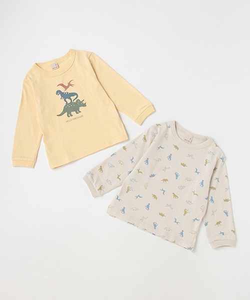 petit main(プティマイン)の「【プティプラ】BOYS長袖セット(Tシャツ/カットソー・キッズ・ブルー/イエロー・90cm/110cm/100cm/120cm/130cm/80cm)」の1枚目の写真
