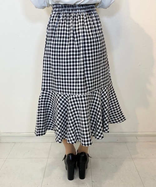 titty&Co. PETIT(ティティアンドコープティ)の「【titty&Co.PETIT】ギンガムマーメイドスカート(スカート・レディース・マルチ・SMALL/MEDIUM)」の4枚目の写真