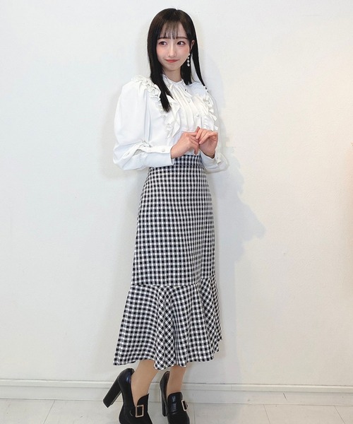 titty&Co. PETIT(ティティアンドコープティ)の「【titty&Co.PETIT】ギンガムマーメイドスカート(スカート・レディース・マルチ・SMALL/MEDIUM)」の5枚目の写真