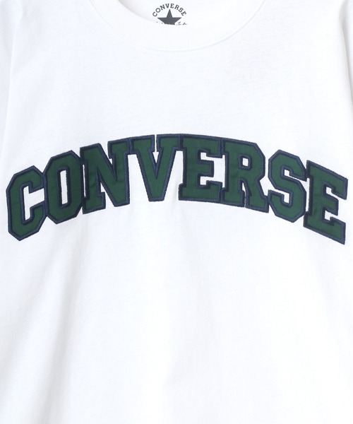 CONVERSE(コンバース)の「CONVERSE/コンバース ビッグシルエット カレッジロゴ アップリケ刺繍 Tシャツ(Tシャツ/カットソー・メンズ・ホワイト/ネイビー/グリーン/スミクロ・LL/M/L)」の17枚目の写真