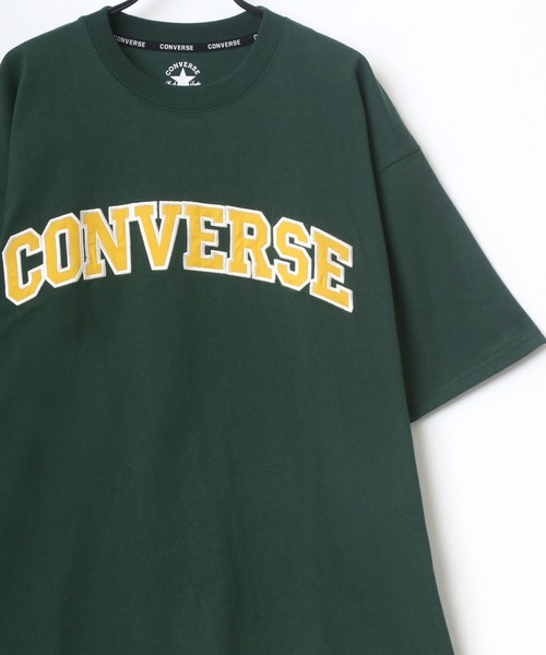 CONVERSE(コンバース)の「CONVERSE/コンバース ビッグシルエット カレッジロゴ アップリケ刺繍 Tシャツ(Tシャツ/カットソー・メンズ・ホワイト/ネイビー/グリーン/スミクロ・LL/M/L)」の9枚目の写真