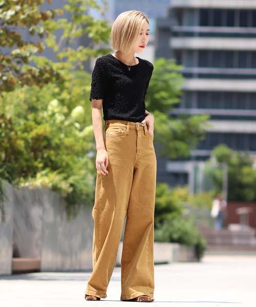 JOINT WORKS（ジョイントワークス）の「J-シャーリングクロップトップス（Tシャツ/カットソー・レディース・サックスブルー/グリーン/ホワイト/ブラック・FREE）」の8枚目の写真