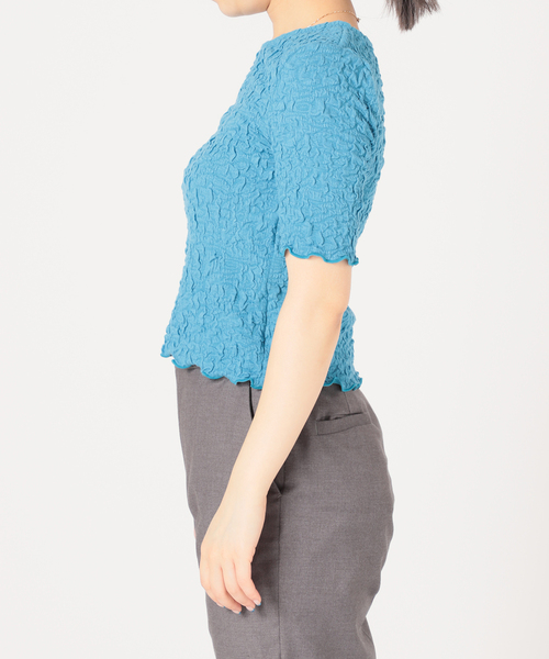 JOINT WORKS（ジョイントワークス）の「J-シャーリングクロップトップス（Tシャツ/カットソー・レディース・サックスブルー/グリーン/ホワイト/ブラック・FREE）」の11枚目の写真