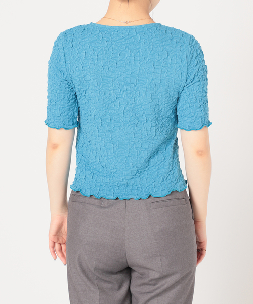 JOINT WORKS（ジョイントワークス）の「J-シャーリングクロップトップス（Tシャツ/カットソー・レディース・サックスブルー/グリーン/ホワイト/ブラック・FREE）」の13枚目の写真