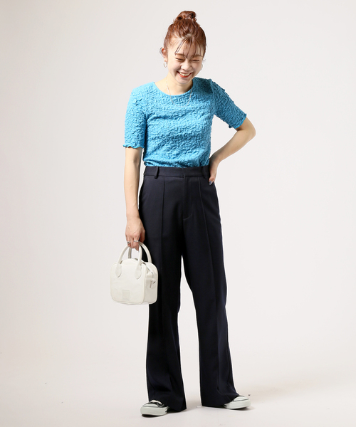 JOINT WORKS（ジョイントワークス）の「J-シャーリングクロップトップス（Tシャツ/カットソー・レディース・サックスブルー/グリーン/ホワイト/ブラック・FREE）」の20枚目の写真