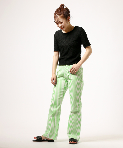 JOINT WORKS（ジョイントワークス）の「J-シャーリングクロップトップス（Tシャツ/カットソー・レディース・サックスブルー/グリーン/ホワイト/ブラック・FREE）」の22枚目の写真