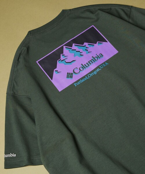 FREAK'S STORE（フリークスストア）の「WEB限定 Columbia/コロンビア インペリアルパーク バックプリントTシャツ/ビッグシルエット/PM0270（Tシャツ/カットソー・メンズ・ブラック/ホワイト系その他/ホワイト/グリーン系その他/ネイビー/グリーン/ベージュ系その他/ブラック系その他・SMALL/X-LARGE/MEDIUM/LARGE）」の7枚目の写真