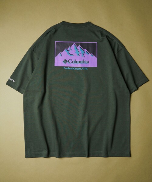 FREAK'S STORE（フリークスストア）の「WEB限定 Columbia/コロンビア インペリアルパーク バックプリントTシャツ/ビッグシルエット/PM0270（Tシャツ/カットソー・メンズ・ブラック/ホワイト系その他/ホワイト/グリーン系その他/ネイビー/グリーン/ベージュ系その他/ブラック系その他・SMALL/X-LARGE/MEDIUM/LARGE）」の16枚目の写真