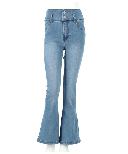 ANAP GｉRL（アナップガール）の「ハイウエストフレアパンツ（その他パンツ・キッズ・ブラック/ライトブルー・XS/M/S）」の11枚目の写真