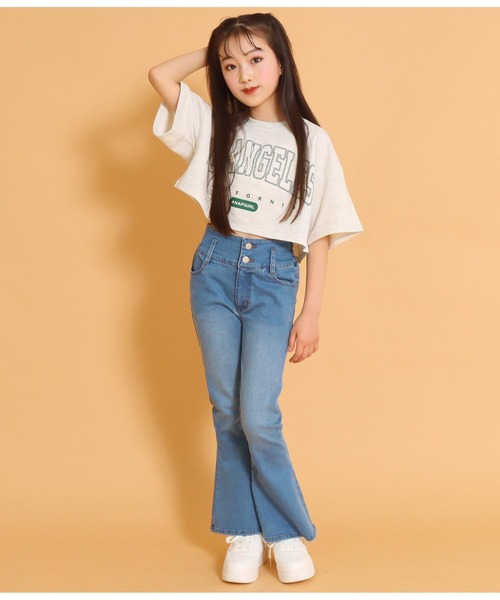 ANAP GｉRL（アナップガール）の「ハイウエストフレアパンツ（その他パンツ・キッズ・ブラック/ライトブルー・XS/M/S）」の21枚目の写真