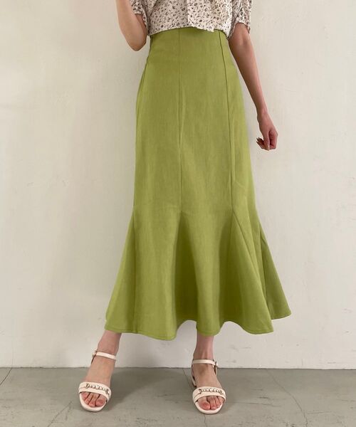 MAJESTIC LEGON(マジェスティックレゴン)の「ハイウエストマーメイドスカート(スカート・レディース・アイボリー/グリーン/ブルー/ブラック・MEDIUM)」の1枚目の写真