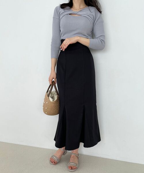 MAJESTIC LEGON(マジェスティックレゴン)の「ハイウエストマーメイドスカート(スカート・レディース・アイボリー/グリーン/ブルー/ブラック・MEDIUM)」の9枚目の写真