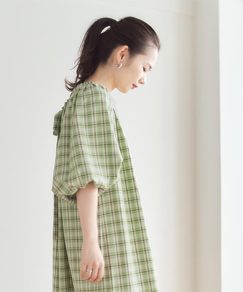 titivate（ティティベイト）の「2wayﾊﾞｯｸﾘﾎﾞﾝｷﾞｬｻﾞｰﾜﾝﾋﾟｰｽ（ワンピース 