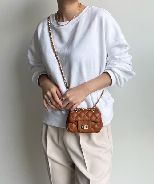 DouDou(ドゥドゥ)の「INSANE ロゴスウェット(Tシャツ/カットソー・レディース・ホワイト/グレイッシュベージュ・FREE)」の10枚目の写真